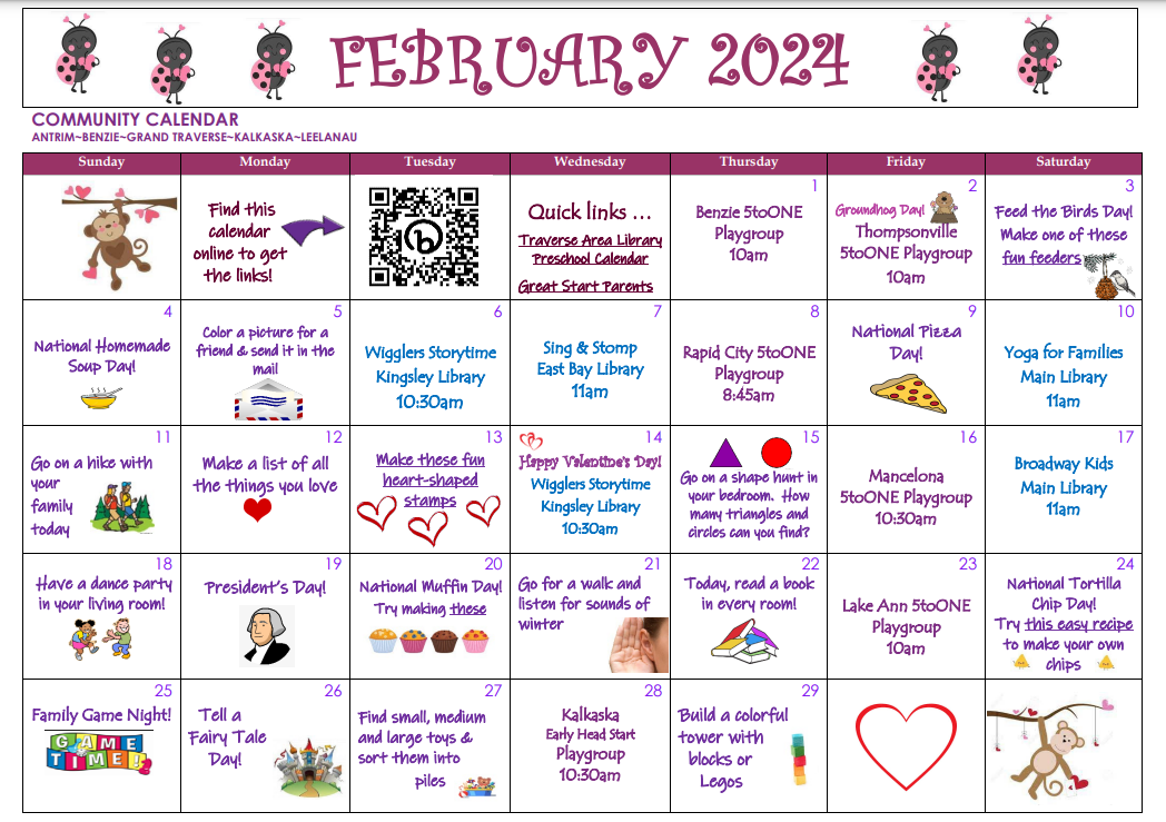 Early Childhood Activity Calendar